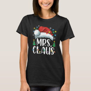 Mrs Claus Santa Hat Christmas Matching Couples Paj T-Shirt