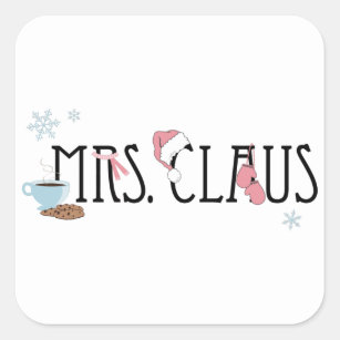 Mrs Claus Square Sticker