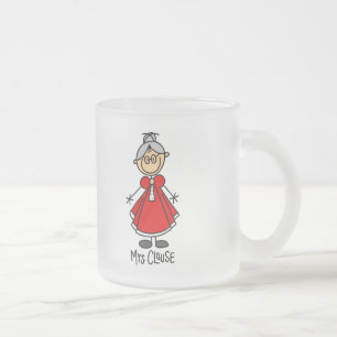 Mrs. Clause T-shirts and Gifts Frosted Glass Coffee Mug