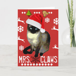 "Mrs. Claws" Merry Christmas Holiday Card