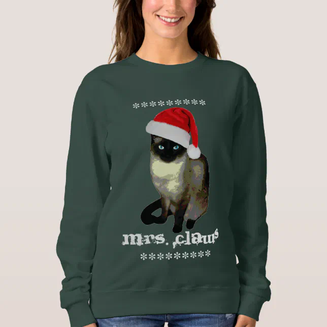 Claws Siamese Cat Ugly Christmas Sweater Zazzle