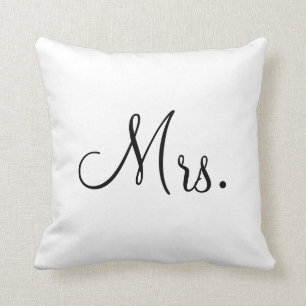 Mrs. Customised Throw Pillow