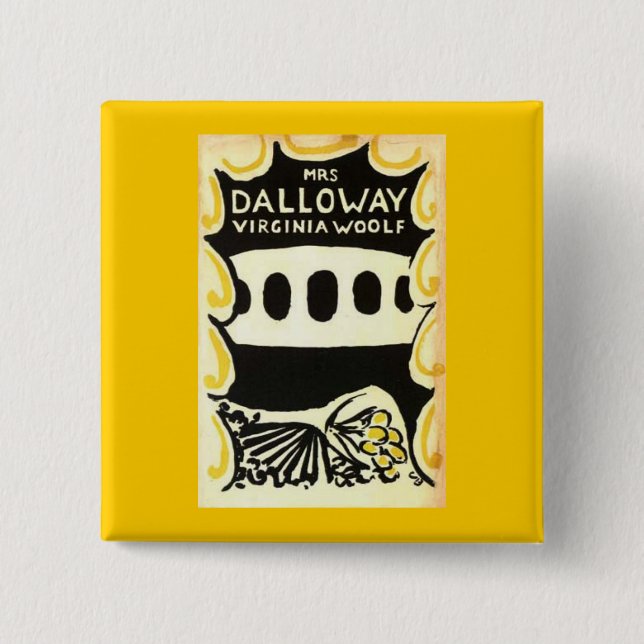 Mrs Dalloway Virginia Woolf First Edition 15 Cm Square Badge (Front)