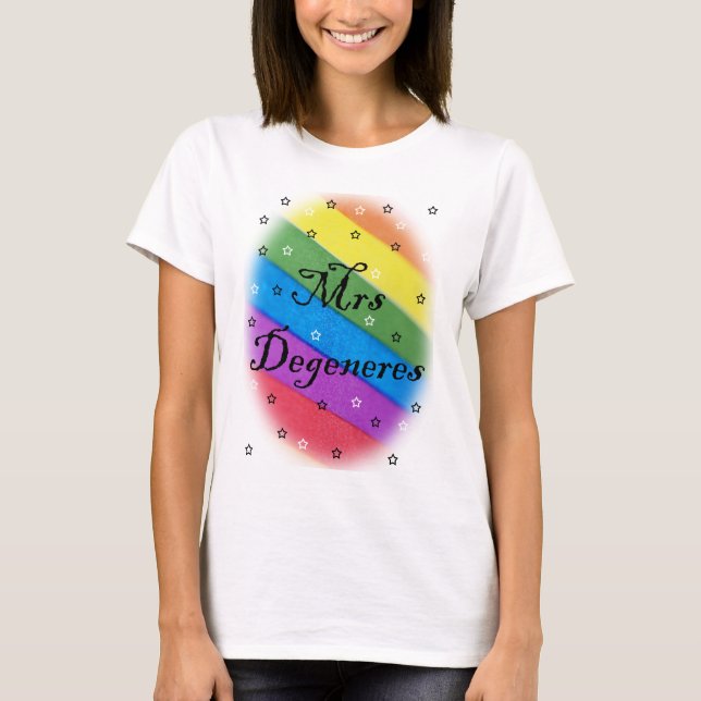 mrs degeneres - lesbian t-shirt (Front)