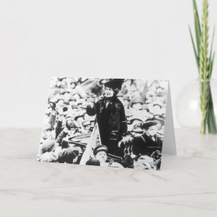 Mrs Emmeline Pankhurst Addressing a Crowd Card