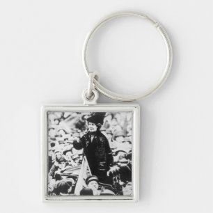 Mrs Emmeline Pankhurst Addressing a Crowd Key Ring