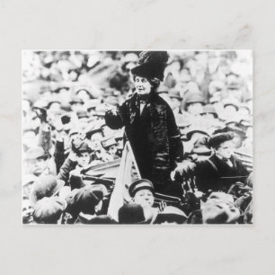 Mrs Emmeline Pankhurst  Addressing a Crowd Postcard
