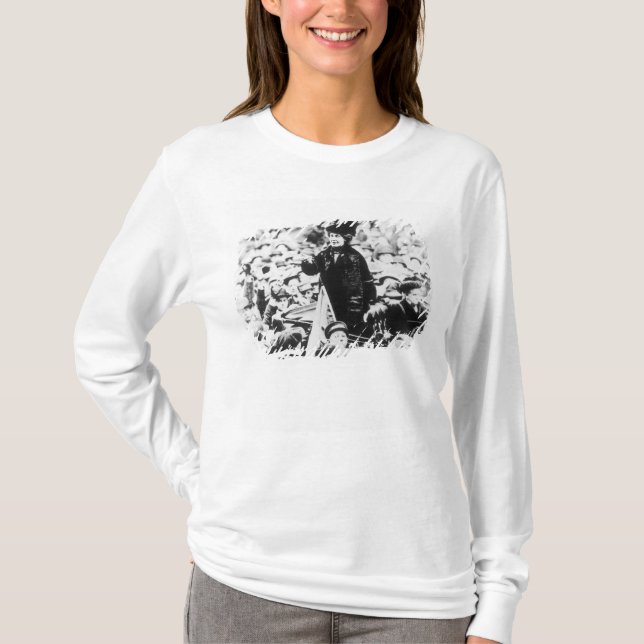 Mrs Emmeline Pankhurst  Addressing a Crowd T-Shirt (Front)