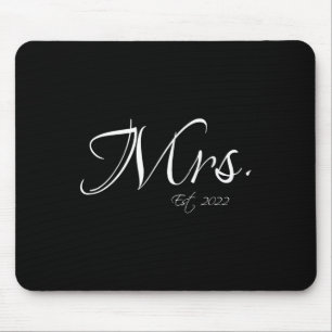 Mrs. Est. 2022 Mr. & Mrs. Bride Groom Couple M Mouse Mat