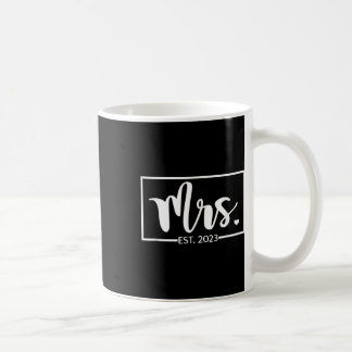 Mrs. Est. 2023 Bride Wife Just Married Wedding Gif Coffee Mug