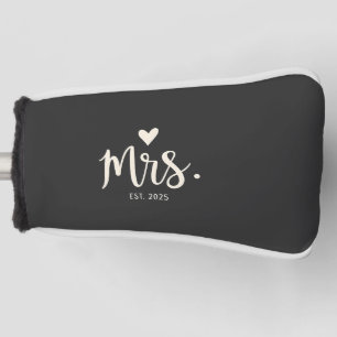Mrs Est. 2025 Husband Bride Engagement Wedding Golf Head Cover