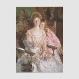 Mrs. Fiske Warren and Daughter by Singer Sargent   Tissue Paper