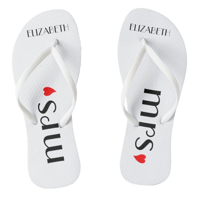 Mrs. Flip Flops | Brides Wedding (Footbed)