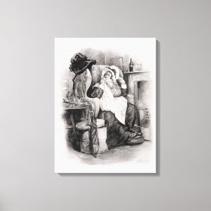 Mrs Gamp, from 'Charles Dickens: A Gossip about hi Canvas Print