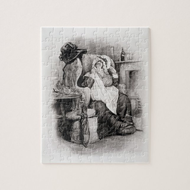 Mrs Gamp, from 'Charles Dickens: A Gossip about hi Jigsaw Puzzle (Vertical)