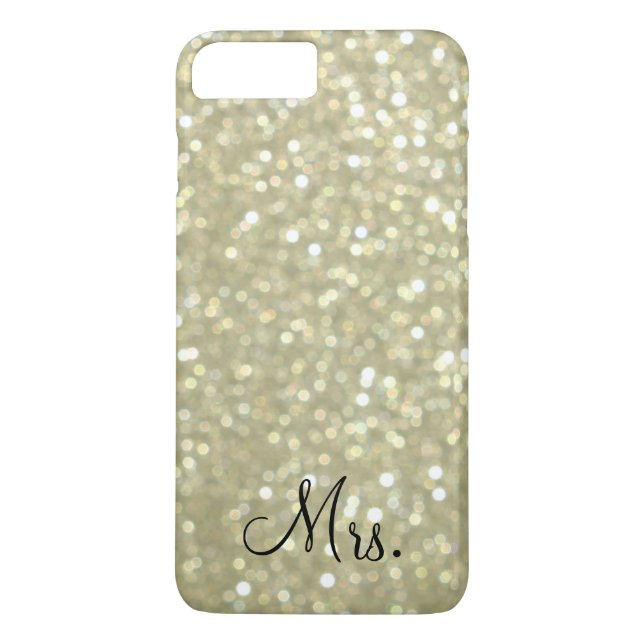 Mrs. Glittery Gold iPhone 7 Plus Case (Back)