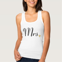 Mrs. Gold Heart Fitted Tank
