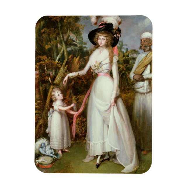 Mrs Graham of Kinross, her Daughter and a Jamadar, Magnet (Vertical)