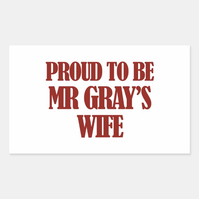 Mrs grey designs rectangular sticker (Front)