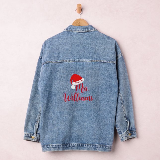 Mrs. in Red Santa Hat Denim Jacket (Hangar)
