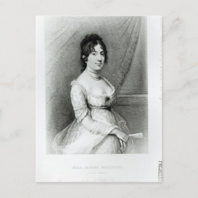Mrs James Madison, Dolley Payne , c.1804-55 Postcard (Front)