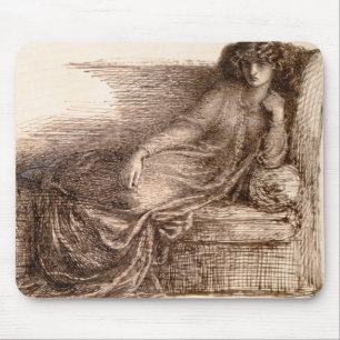 Mrs. Jane Morris Reclining on a Sofa Mouse Mat