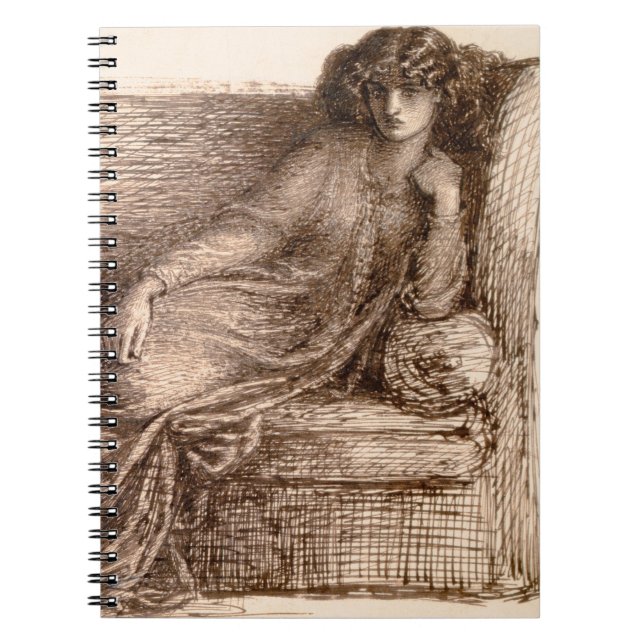 Mrs. Jane Morris Reclining on a Sofa Notebook (Front)