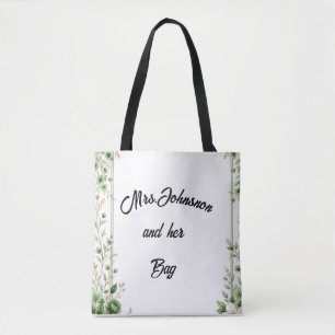 Mrs Johnson and Her Bag – Elegant Custom Name Desi