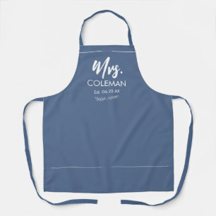 Mrs Just Married with Date Wedding Gift Cute Apron