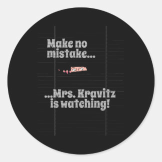 Mrs Kravitz Is Watching Classic Round Sticker