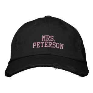 Mrs. Last Name Bride To Be Newlywed Embroidered Hat