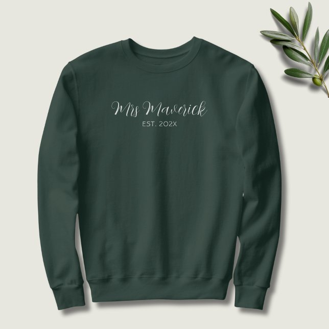 Mrs Last Name Custom Bride Wifey to be Future Mrs Sweatshirt (Miss to Mrs shirt
Bridal party shirt, Printed shirt for bride, Bride to be tshirt
)