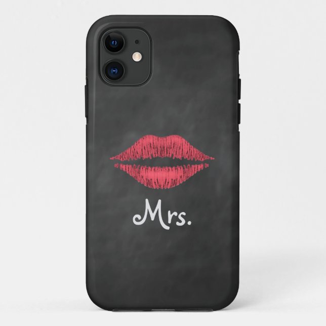 Mrs. Lips on Chalkboard iPhone 5 Case-Mate ID Case-Mate iPhone Case (Back)