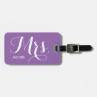 Mrs. Luggage Tag - purple