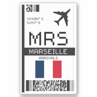 MRS Marseille, France Boarding Pass - Airport