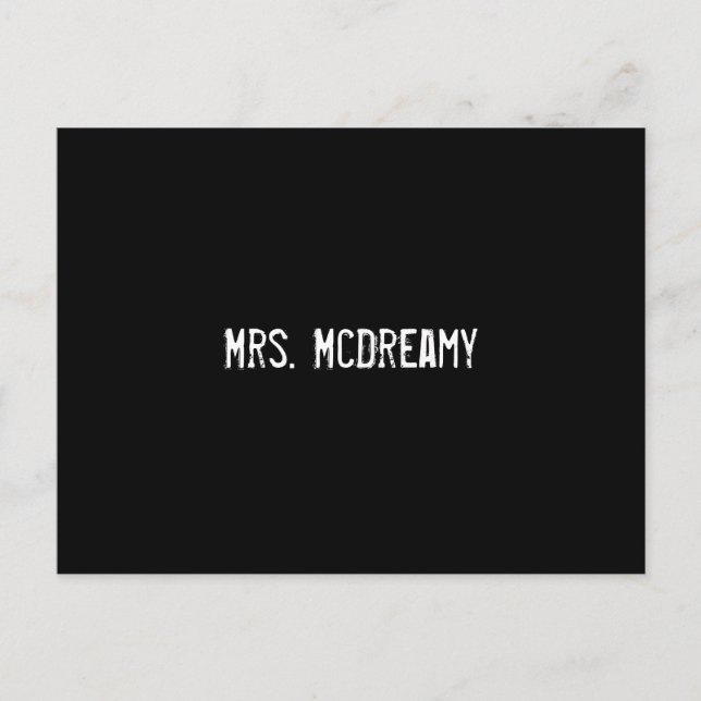 Mrs. McDreamy Postcard (Front)