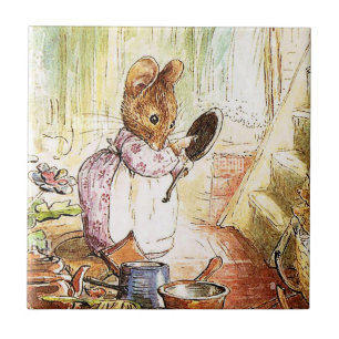 “Mrs Mouse Cleans Pots and Pans” by Beatrix Potter Tile
