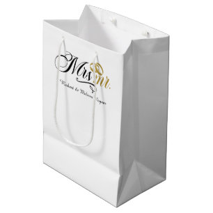 Mrs. Mr. Customisable Wedding Medium Gift Bag