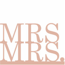 Mrs & Mrs Cake Topper [peach]