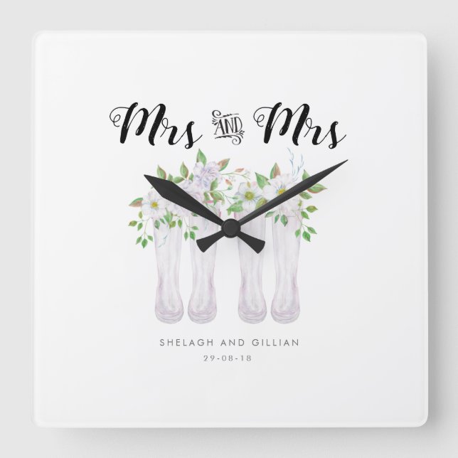 Mrs & Mrs Clock Wedding Anniversary Christmas Gift (Front)