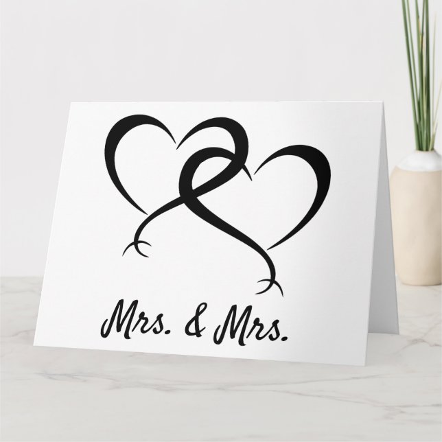 Mrs. & Mrs. Lesbian Pride Card (Front)