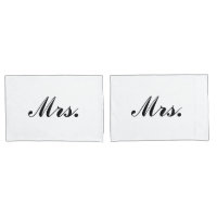 "Mrs. & Mrs." Pillowcases