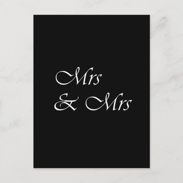Mrs & Mrs Postcard (Front)