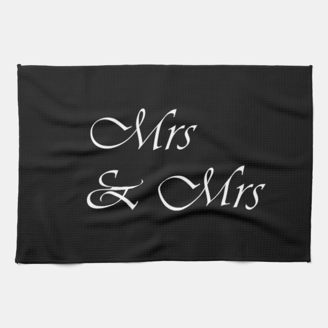 Mrs & Mrs Tea Towel (Horizontal)