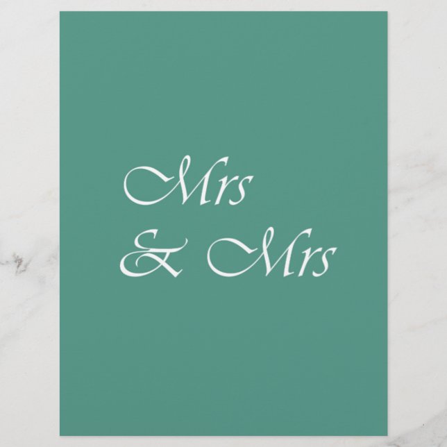 Mrs & Mrs Typography (Front)