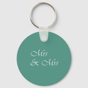 Mrs & Mrs Typography Key Ring