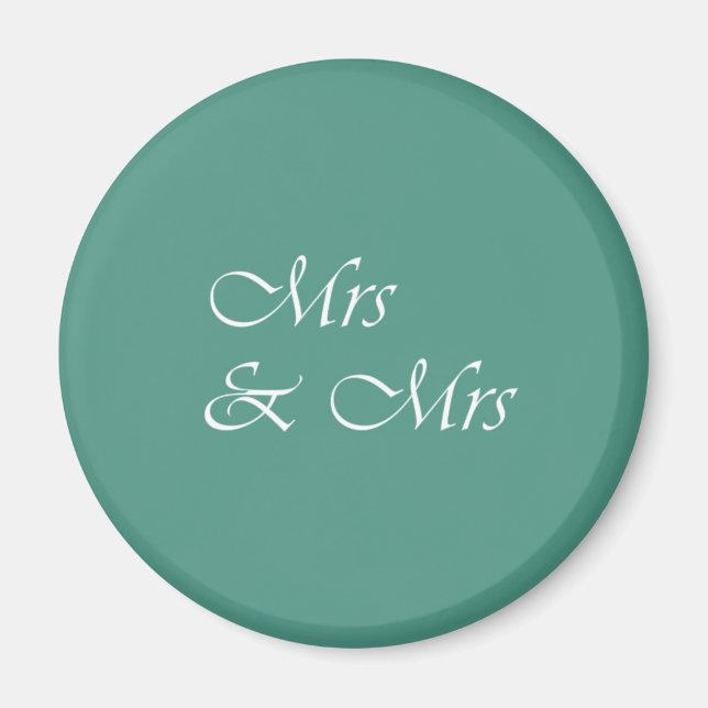 Mrs & Mrs Typography Magnet (Front)