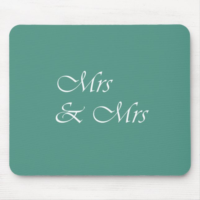 Mrs & Mrs Typography Mouse Mat (Front)