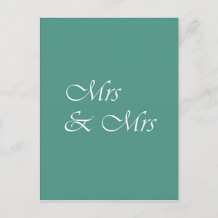 Mrs & Mrs Typography Postcard