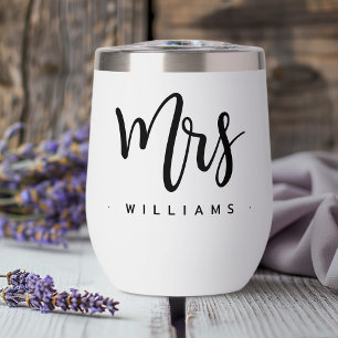 Mrs name calligraphy script wedding
